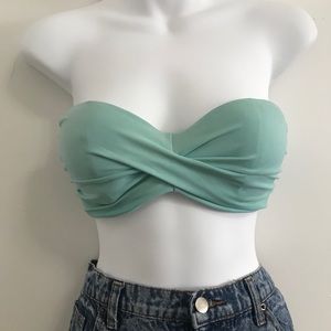 Victoria secret baby blue bandeau bikini top